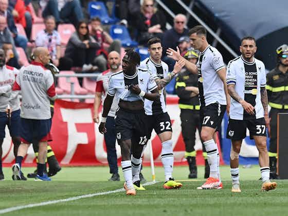 Imagem do artigo:Martín Payero marcó ante Bologna su segundo gol con Udinese