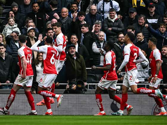 Imagen del artículo:Exhibición del líder Arsenal en campo de Tottenham: 3-0 al descanso en el derbi