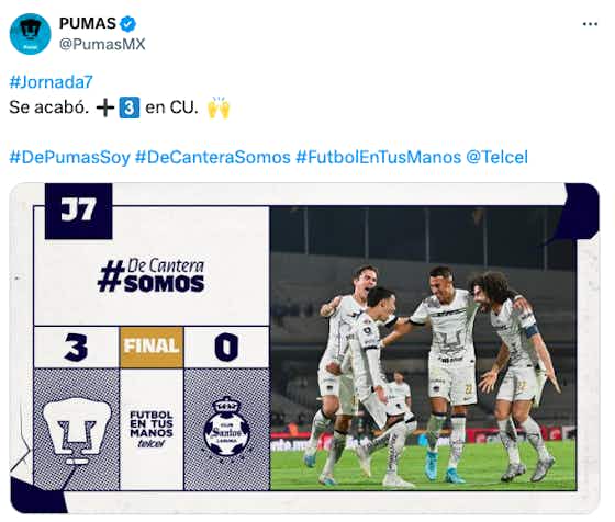 Imagen del artículo:📝 Pumas goleó a Santos Laguna en una tarde fiesta en CU