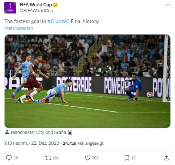 Artikelbild:🔥 Das ging schnell: City stellt in erster Minute Klub-WM-Rekord auf