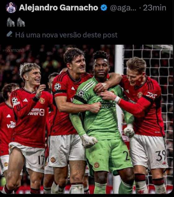 Article image:Manchester United star faces ban after now-deleted gorilla tweet about teammate Andre Onana