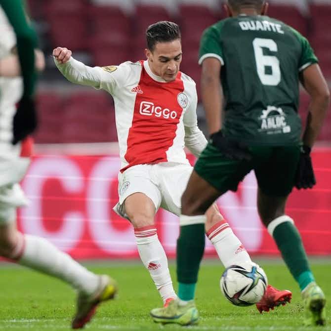 Imagem de visualização para Antony adicionou mais um bonito gol à sua conta, ao comandar nova goleada do Ajax na Eredivisie