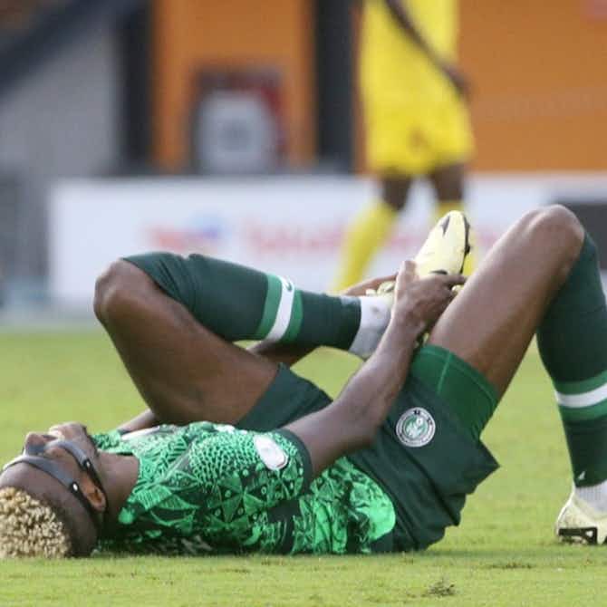Preview image for Video: Napoli’s Osimhen stretchered off during Nigeria victory over Angola in AFCON