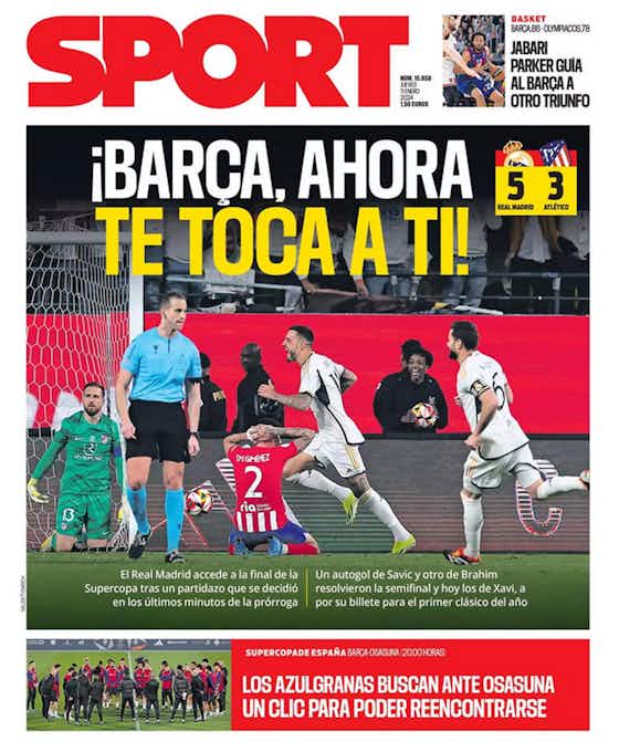 Imagen del artículo:🗞️Portadas del día: Derbi histórico en Arabia, hoy turno del Barça
