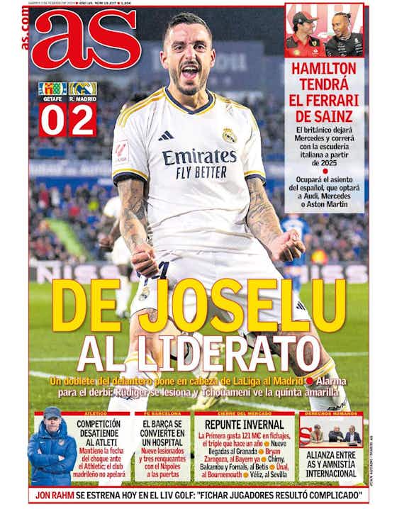 Imagen del artículo:🗞️ Portadas del día: Joselu, la cabeza del Real Madrid y de LALIGA