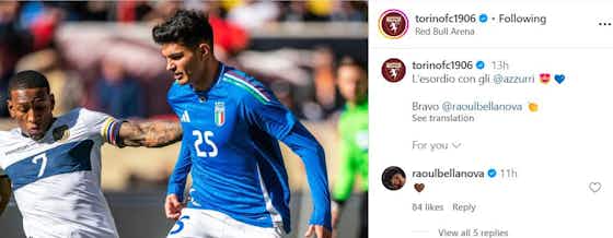 Article image:Vicario and Bellanova reply to Tottenham and Torino messages after Italy debut