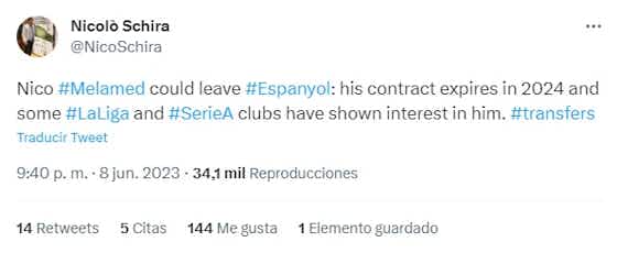 Imagen del artículo:Nico Melamed cuenta con ofertas para salir del Espanyol