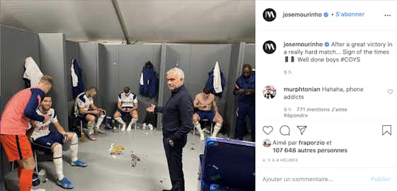Image de l'article :Mourinho affiche ses joueurs sur Instagram 😭