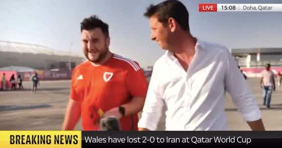 Article image:Wales 0-2 Iran: Sky News reporter asks Welsh fans about 'win'