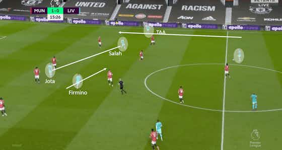 Article image:Wide attacks and pressing alterations: How Liverpool fixed their own issues to overcome Man United – tactical analysis