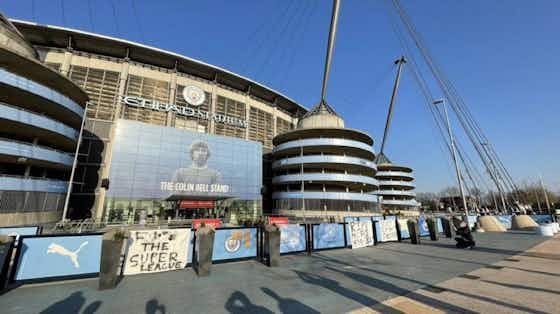 Article image:(Photo) Man City fans crawl out the woodwork to slam the European Super League with Etihad banners