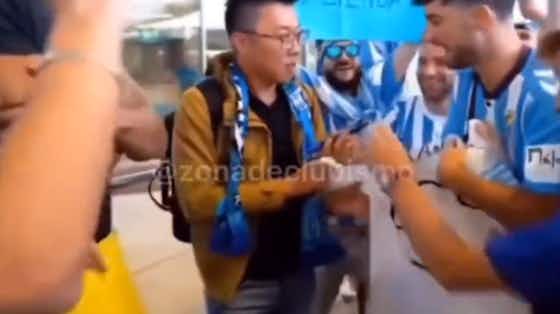 Article image:📸 Málaga fans see the funny side of terrible summer by 'signing' tourist