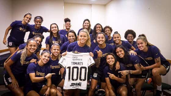 Imagem do artigo:Tamires completa 100 jogos com a camisa do Corinthians
