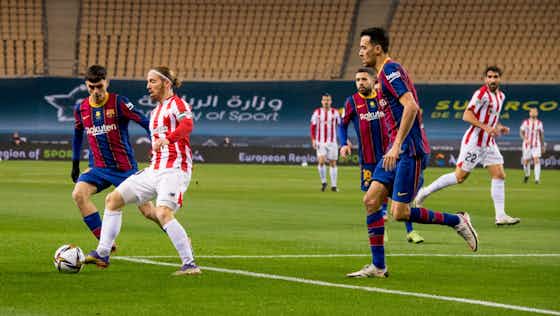 Article image:Athletic Bilbao come back to beat Barcelona 3-2 in the final of the Supercopa de Espana