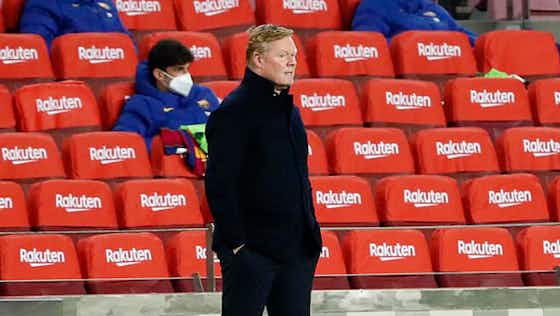 Article image:Barcelona boss Ronald Koeman frustrated by questions on his future: “It is a little strange”