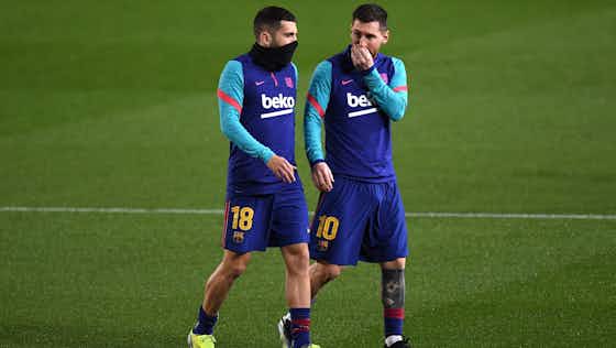 Article image:Messi Issues Heartwarming Message to Jordi Alba After Barcelona Exit Announcement