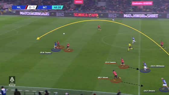 Imagem do artigo:Non-threatening attack, Bastoni finds weak spot: Tactical analysis of AC Milan 1-2 Inter