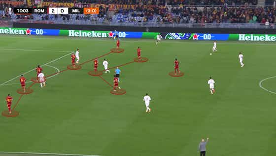 Article image:Roma’s dismarking finds new defensive weaknesses: Tactical analysis of Roma 2-1 AC Milan