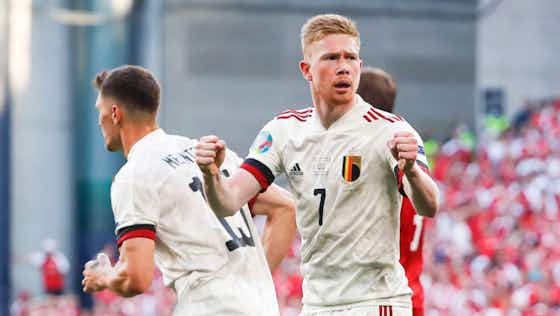Imagem do artigo:De Bruyne entra, muda o jogo e dá vitória a Bélgica sobre Dinamarca