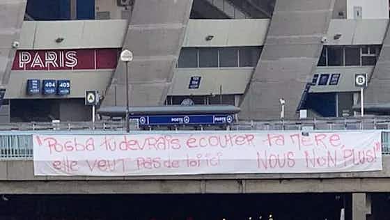 Imagem do artigo:Torcida do PSG faz faixa contra a contratação de Pogba