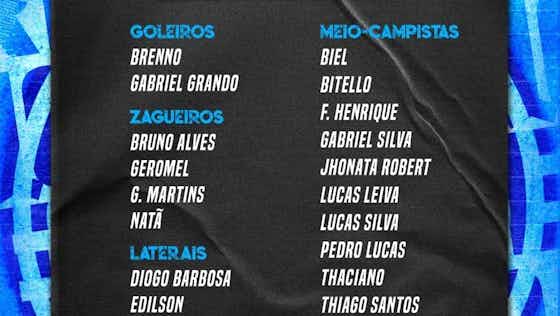 Imagem do artigo:Confira a lista de relacionados do Grêmio para encarar o Sport pela Série B