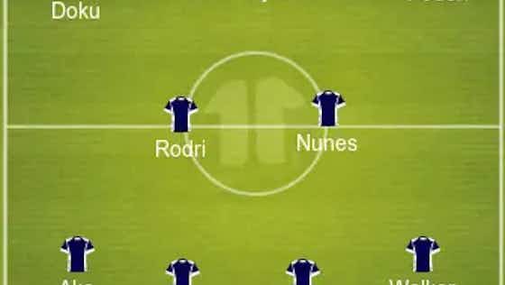 Article image:Doku And Nunes To Start | 4-2-3-1 Manchester City Predicted Lineup Vs Chelsea