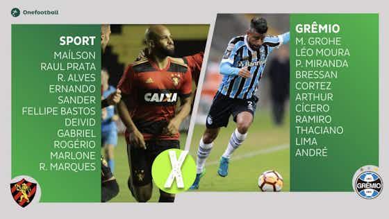 Imagem do artigo:Sport e Grêmio fazem confronto direto pelo G-4