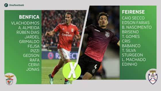 Imagem do artigo:Benfica tenta diminuir pressão contra o Feirense