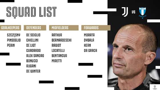 Article image:Squad List | Juventus-Malmö