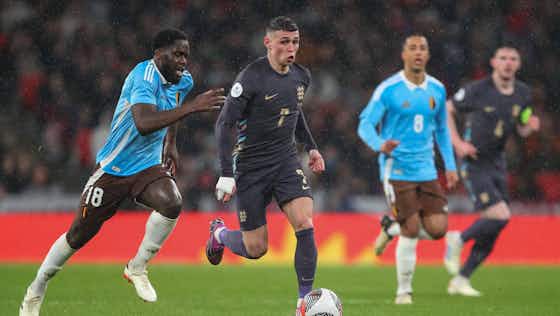 Article image:City trio feature in England's draw with Belgium 