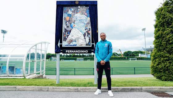 Article image:Tributes to Fernandinho unveiled at the City Football Academy ahead of midfielder’s final game