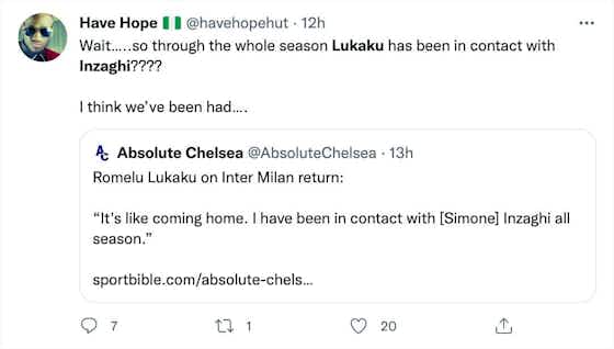 Article image:Romelu Lukaku: Fans react to new Inter Milan interview after Chelsea exit