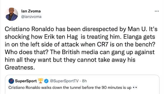 Article image:Cristiano Ronaldo’s fans argue Man Utd star was ‘disrespected’ during Tottenham game