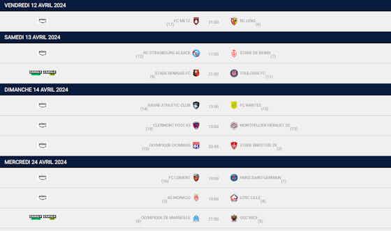 Image de l'article :Ligue 1 – Présentation de la 29e journée : le PSG parmi les matchs décalés