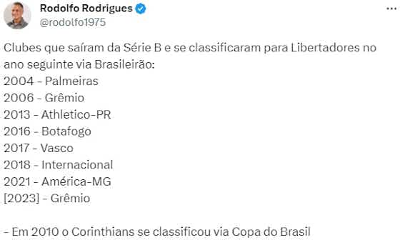 Imagem do artigo:Veja os clubes que saíram da Série B e se classificaram para Libertadores