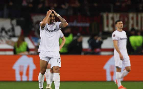 Article image:Bayer Leverkusen late show leaves West Ham with Europa League mountain to climb