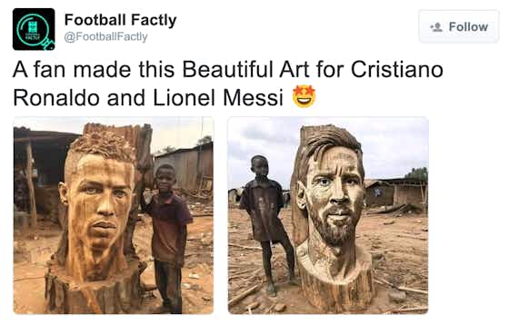 Artikelbild:📸 Kein Brett vor dem Kopf! Messi und Ronaldo gibt es nun auch aus Holz