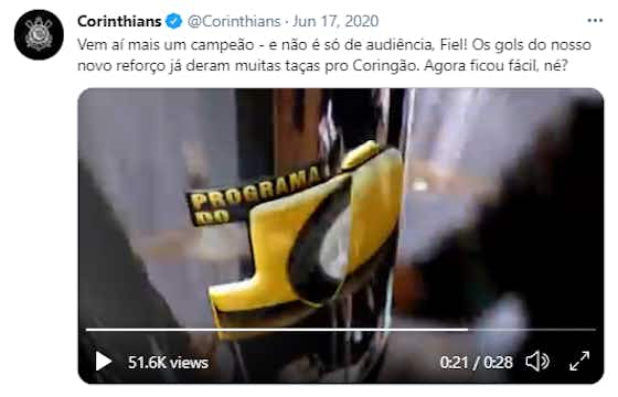 Imagem do artigo:Há um ano, Corinthians anunciava retorno de Jô; veja números