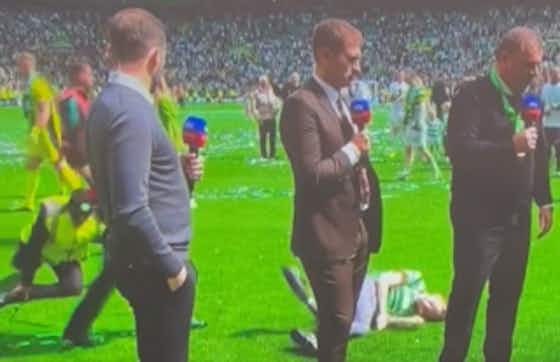 Article image:Celtic steward goes viral after unreal slide tackle on young fan