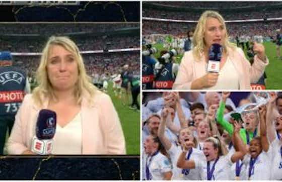 Article image:Euro 2022: Emma Hayes gives emotional interview after England win title