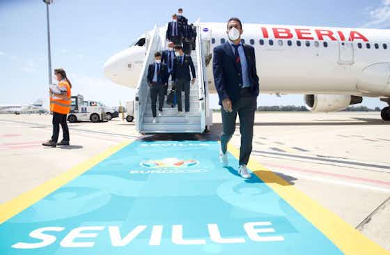Article image:La Roja touch down in Seville ahead of Euro 2020 opener against Sweden