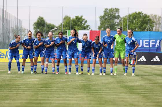 Immagine dell'articolo:Un esordio da sogno: le Azzurrine battono 3-0 la Svizzera. Matteucci: “La parola del giorno è felicità”