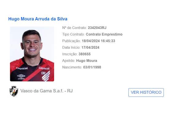 Imagem do artigo:Hugo Moura é inscrito e já pode estrear pelo Vasco