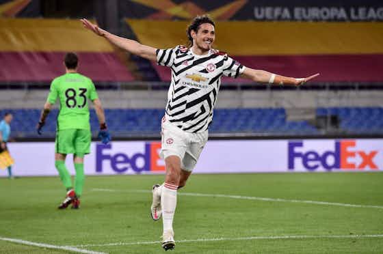 Article image:Edinson Cavani the star as Manchester United overcome Roma to set up Europa League final with Villarreal