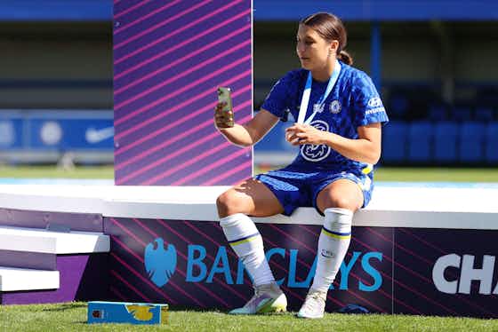 Article image:Chelsea's Sam Kerr was so buzzing she forgot WSL medal in funny clip