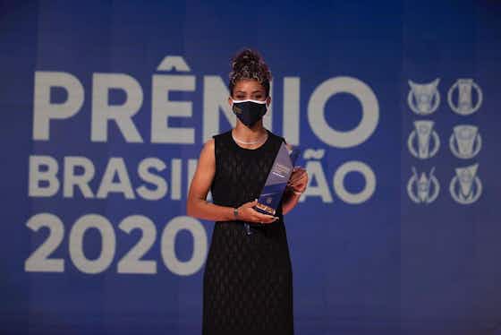 Imagem do artigo:Gol olímpico de Ingryd é eleito o mais bonito do Brasileiro Feminino de 2020; veja a pintura