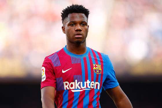 Article image:Ansu Fati misses Barcelona training and is unlikely to make it back for Bayern Munich