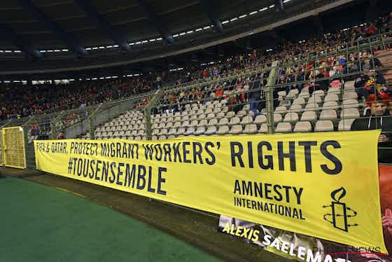 Image de l'article :📷 Amnesty International a protesté samedi lors de Belgique-Estonie