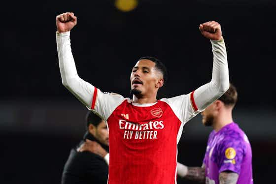 Article image:Arsenal: William Saliba wants derby double to keep Premier League title dream alive