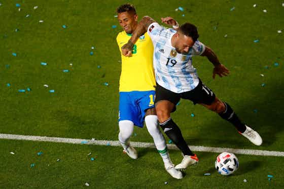 Imagem do artigo:Em clássico com agressão, Argentina empata com o Brasil e está na Copa